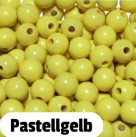 Holzperlen 10mm pastellgelb